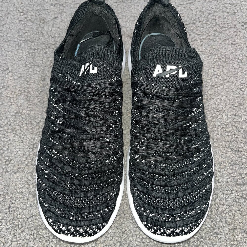 Apl Athletic Propulsion Labs Women's Techloom Wave Runners Sz 10 Black White Euc — image 3 of 8